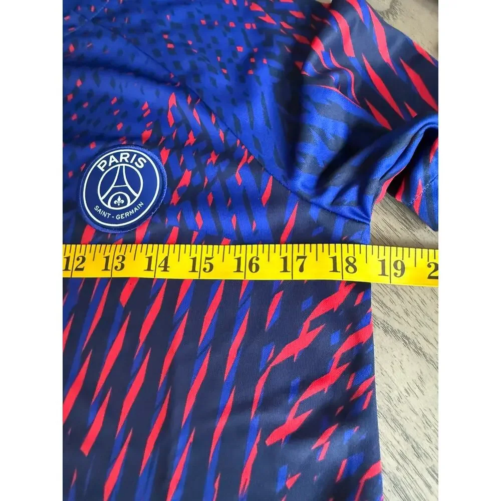 PSG Jersey Youth XL Red Blue Striped Nike Soccer Shirt Paris Saint Germain